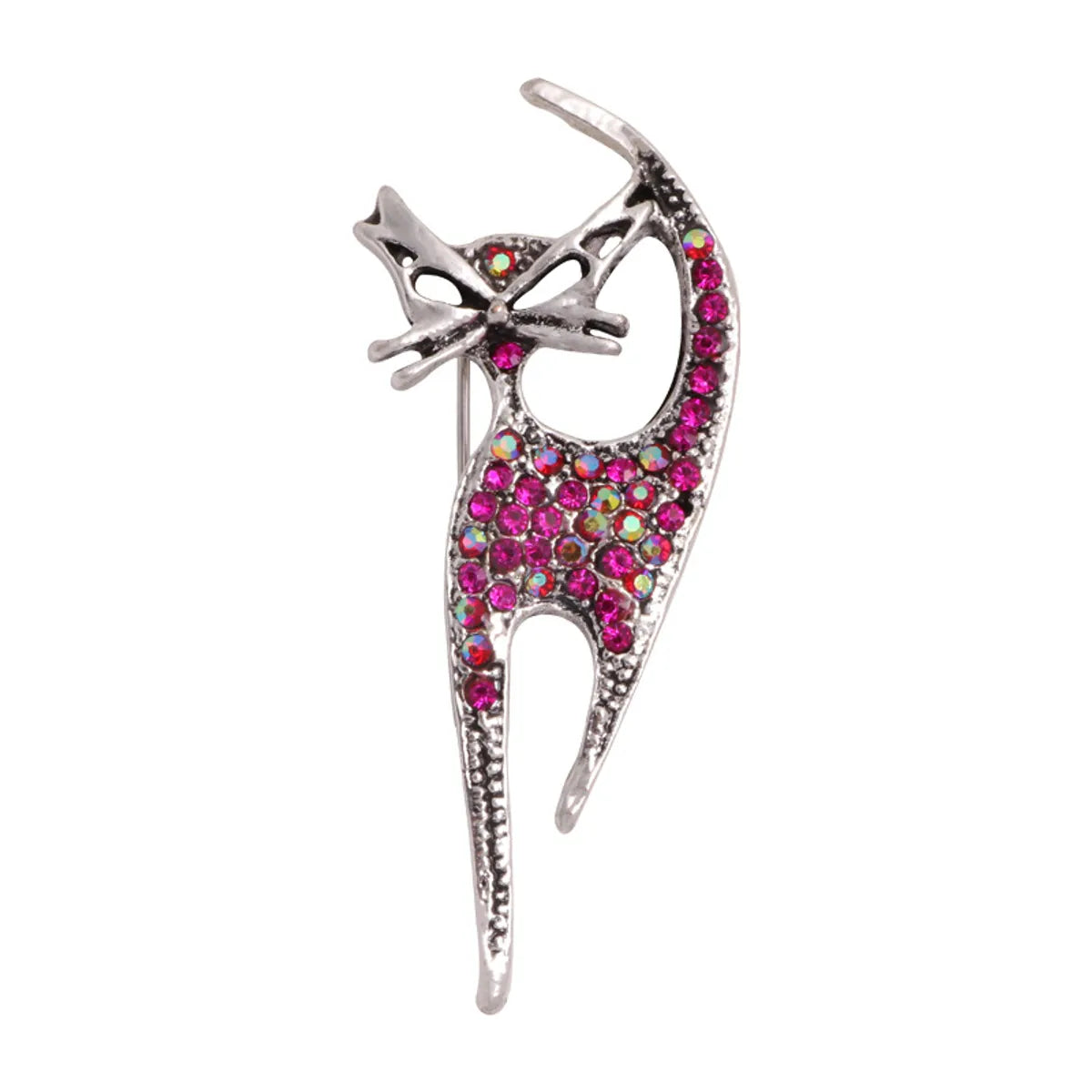 Fashion Cat Alloy Inlay Rhinestones Women'S Brooches