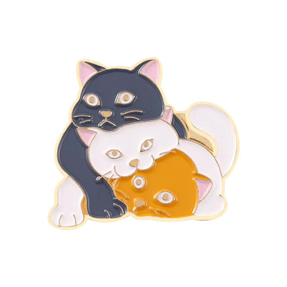 Fashion Cat Alloy Plating Unisex Brooches