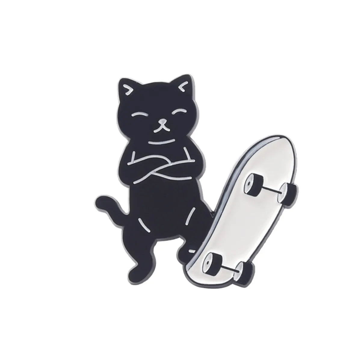 Fashion Cat Alloy Stoving Varnish Unisex Brooches