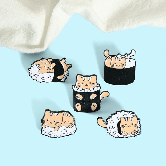 Fashion Cat Alloy Stoving Varnish Unisex Brooches