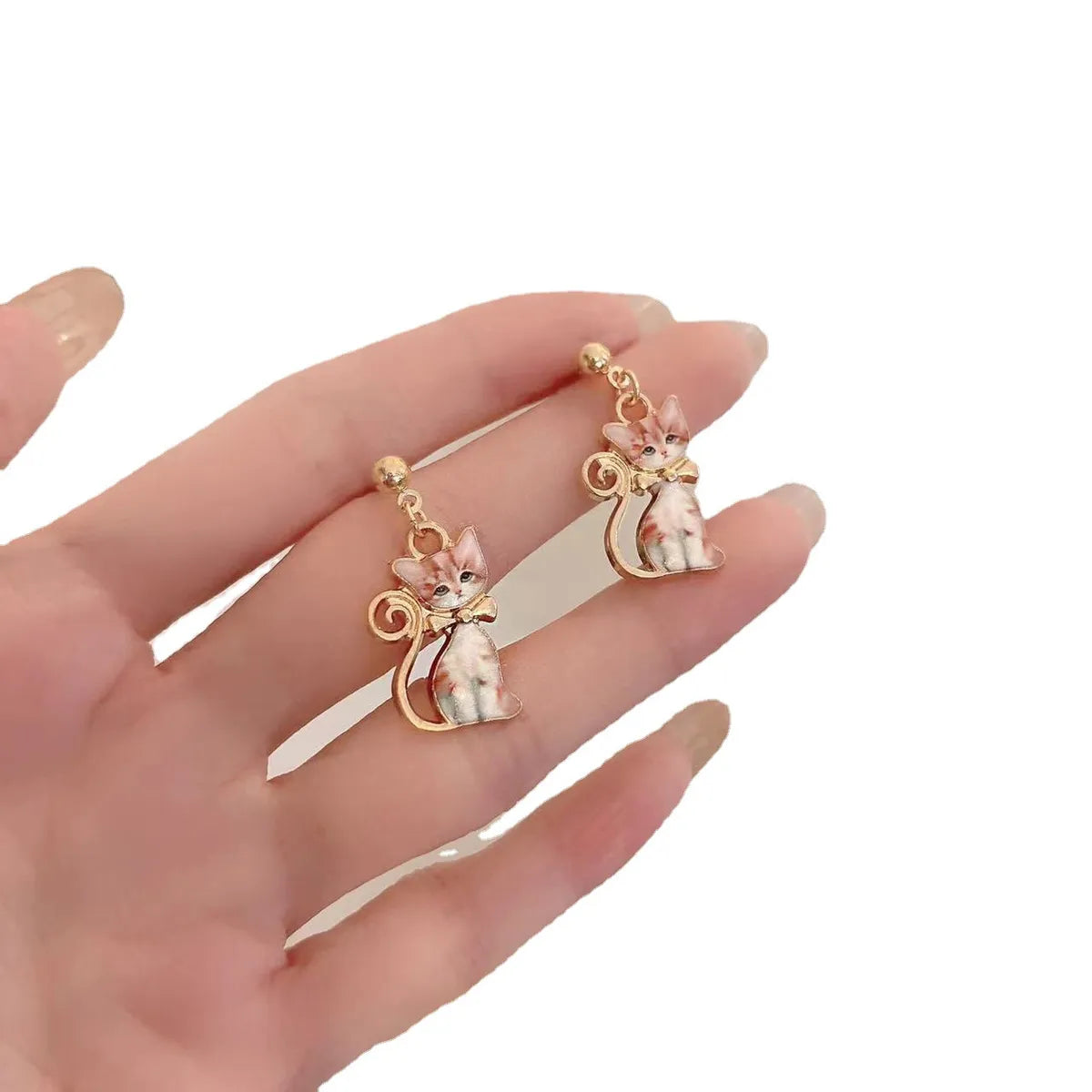 Fashion Cat Alloy Women'S Drop Earrings 1 Pair