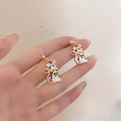 Fashion Cat Alloy Women'S Drop Earrings 1 Pair