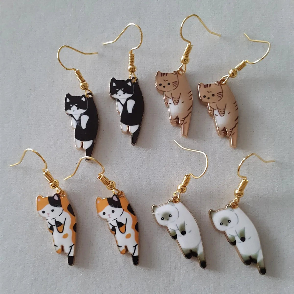 Fashion Cat Alloy Women's Drop Earrings 1 Pair