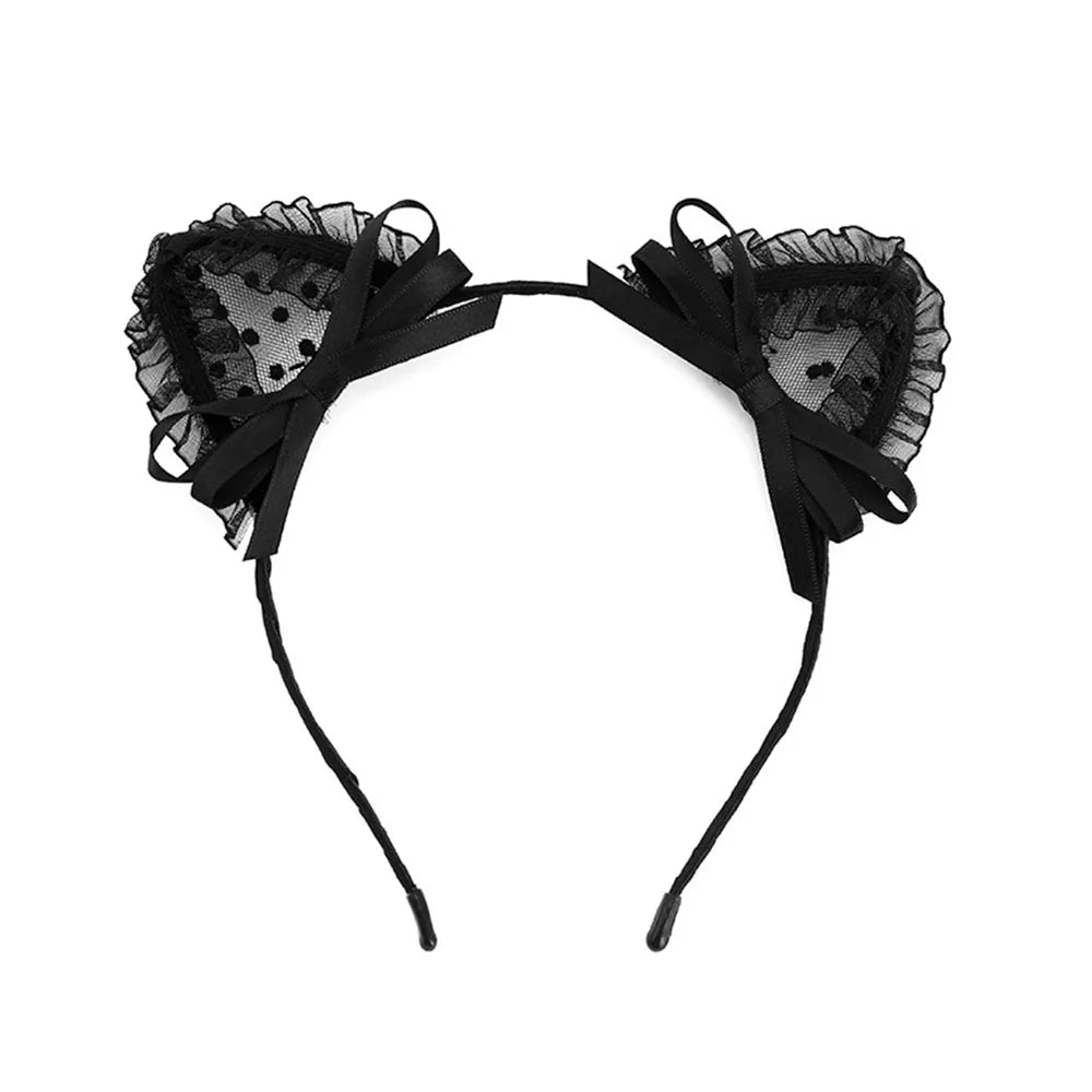 Fashion Cat Ears Lace Handmade Hair Band 1 Piece