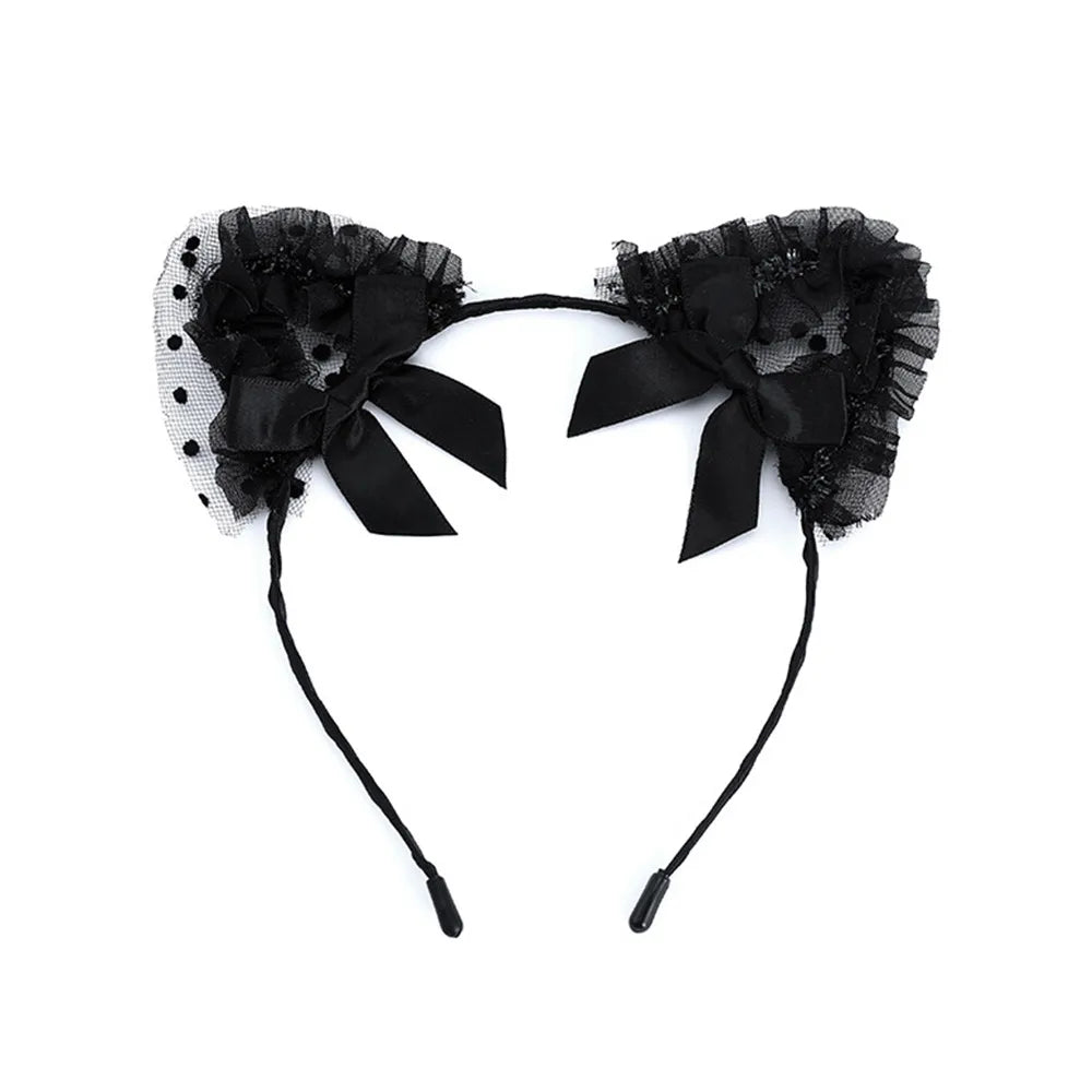 Fashion Cat Ears Lace Handmade Hair Band 1 Piece