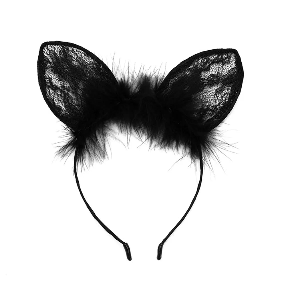 Fashion Cat Ears Lace Handmade Hair Band 1 Piece