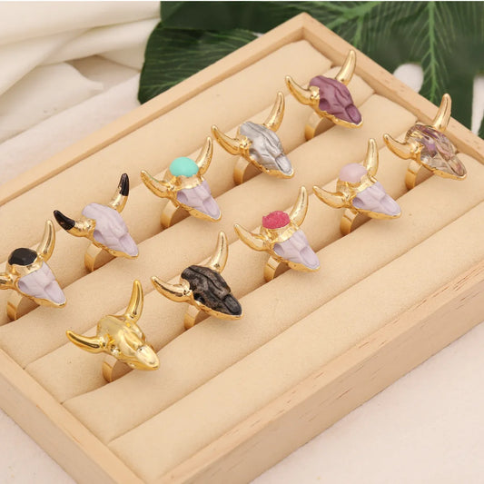 Fashion Cattle Resin Women'S Rings