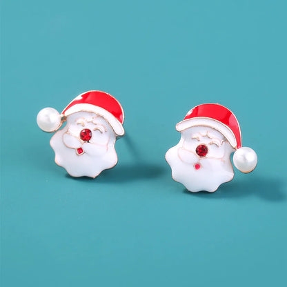 Fashion Christmas Hat Santa Claus Arylic Enamel Plating Women's Drop Earrings 1 Pair