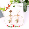 Fashion Christmas Hat Santa Claus Christmas Socks Alloy Beaded Women'S Drop Earrings 1 Pair