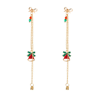 Fashion Christmas Tree Alloy Enamel Unisex Dangling Earrings 1 Pair