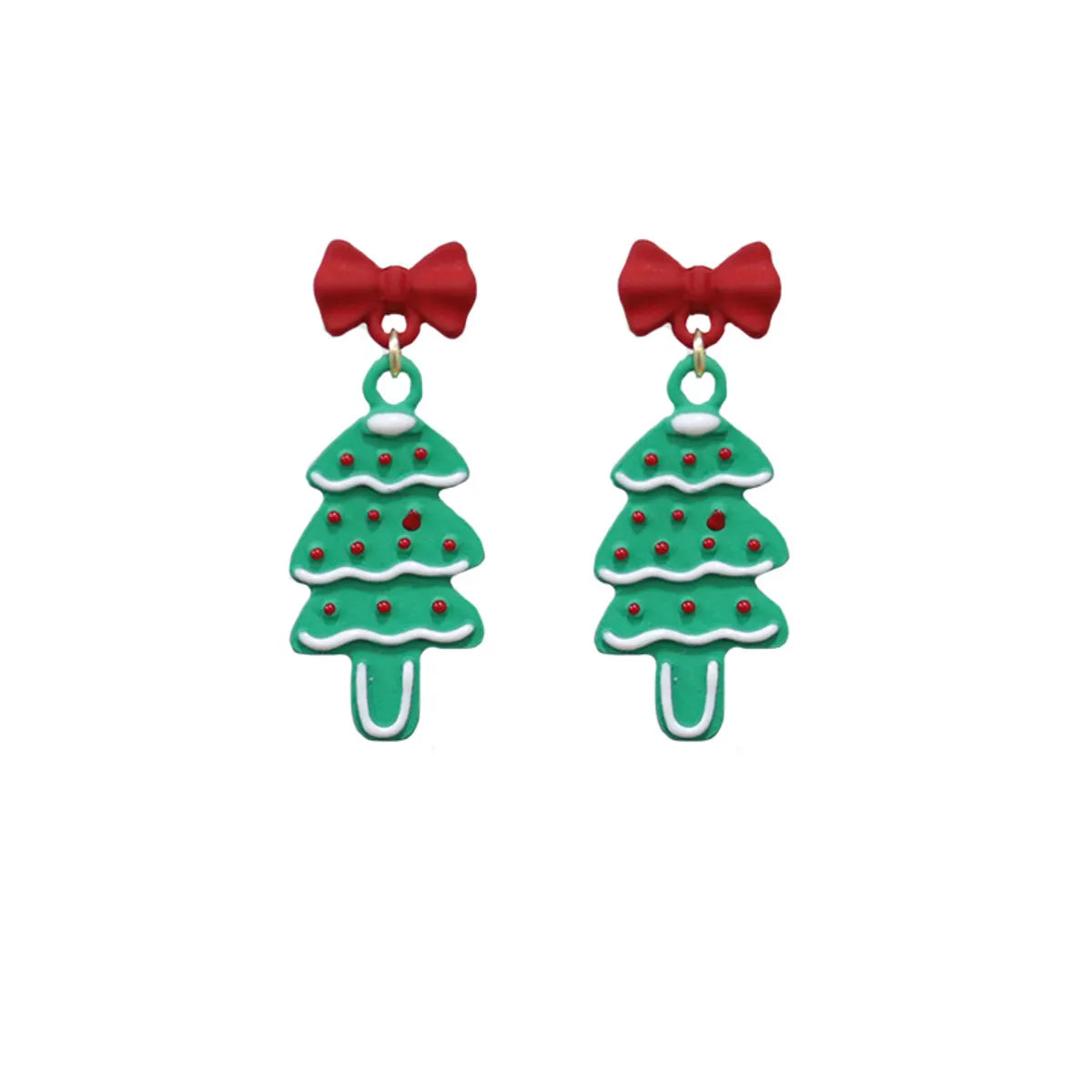 Fashion Christmas Tree Alloy Enamel Women's Drop Earrings 1 Pair