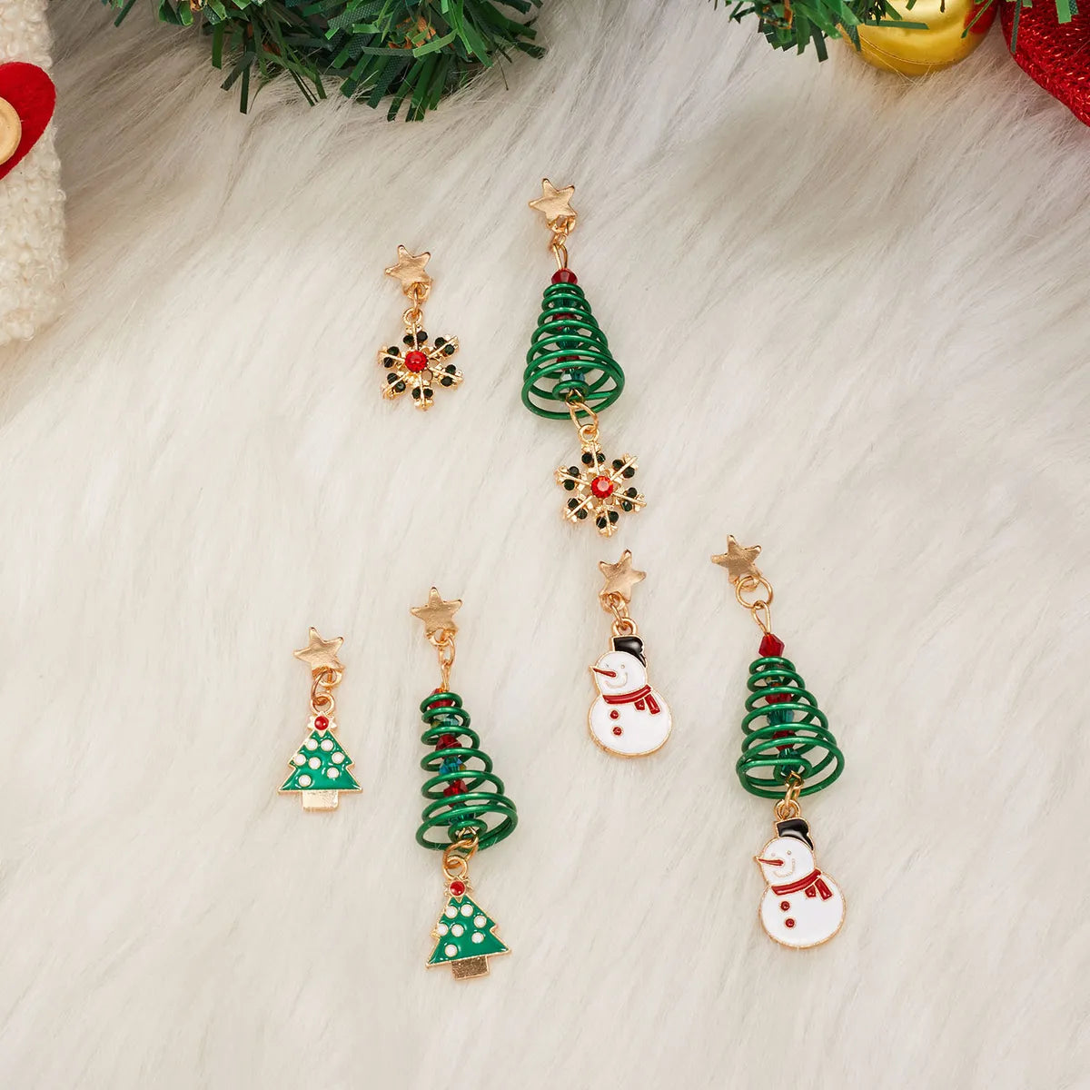 Fashion Christmas Tree Alloy Plating Women'S Drop Earrings 1 Pair