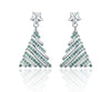 Fashion Christmas Tree Alloy Rhinestones Women'S Earrings 1 Pair