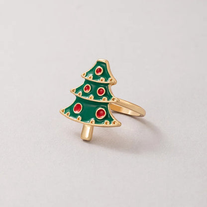 Fashion Christmas Tree Alloy Rings