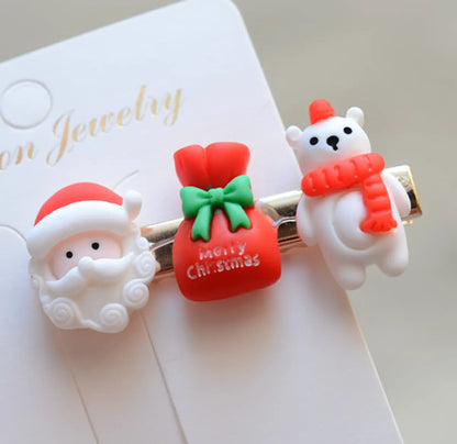 Fashion Christmas Tree Arylic Hair Clip 1 Piece