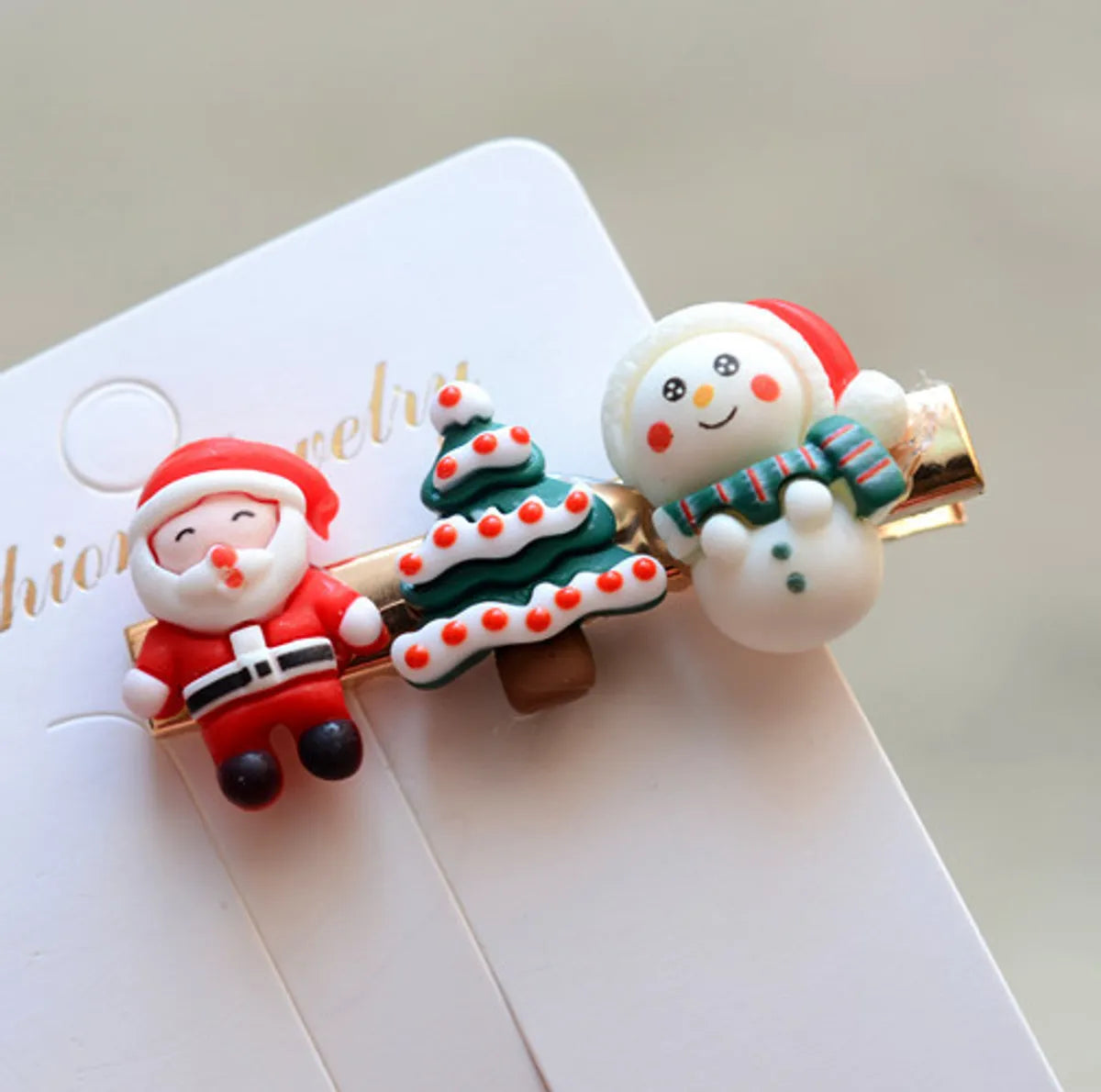 Fashion Christmas Tree Arylic Hair Clip 1 Piece