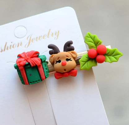 Fashion Christmas Tree Arylic Hair Clip 1 Piece