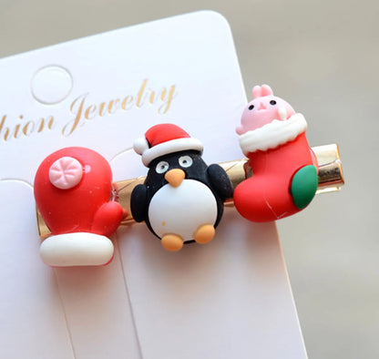 Fashion Christmas Tree Arylic Hair Clip 1 Piece