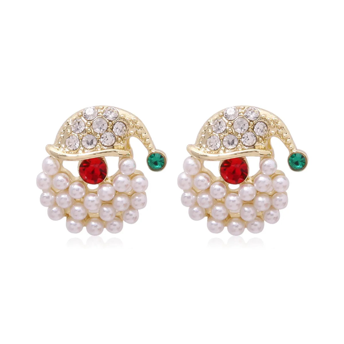 Fashion Christmas Tree Bell Snowflake Alloy Rhinestones Ear Studs