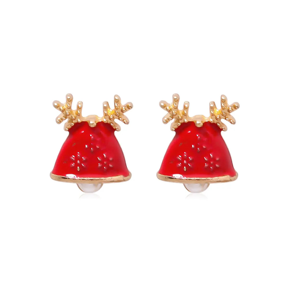 Fashion Christmas Tree Bell Snowflake Alloy Rhinestones Ear Studs