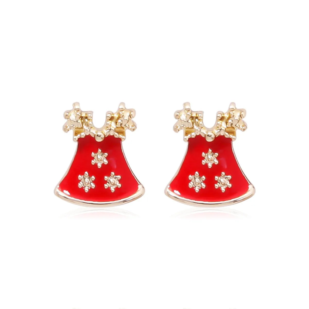 Fashion Christmas Tree Bell Snowflake Alloy Rhinestones Ear Studs