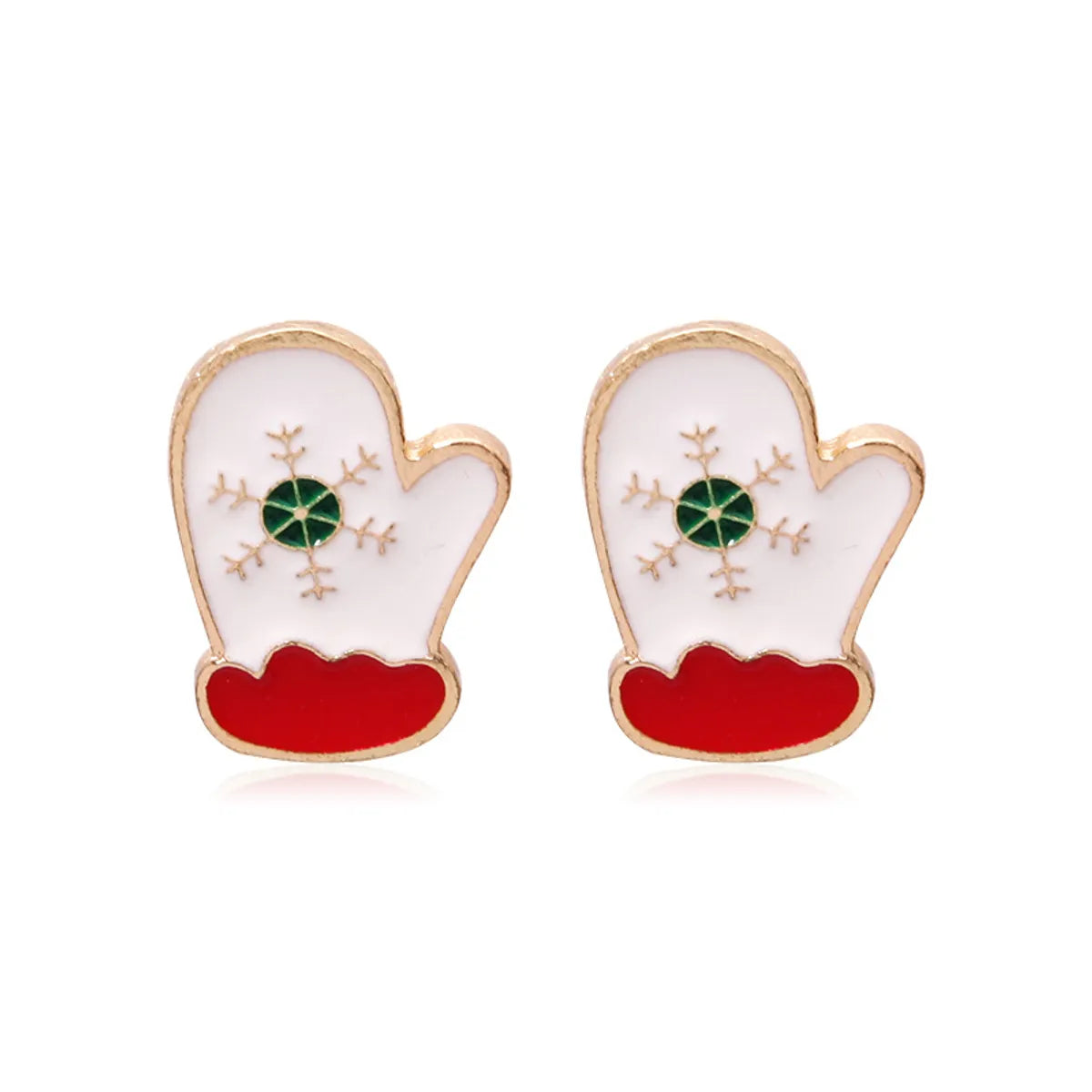 Fashion Christmas Tree Bell Snowflake Alloy Rhinestones Ear Studs