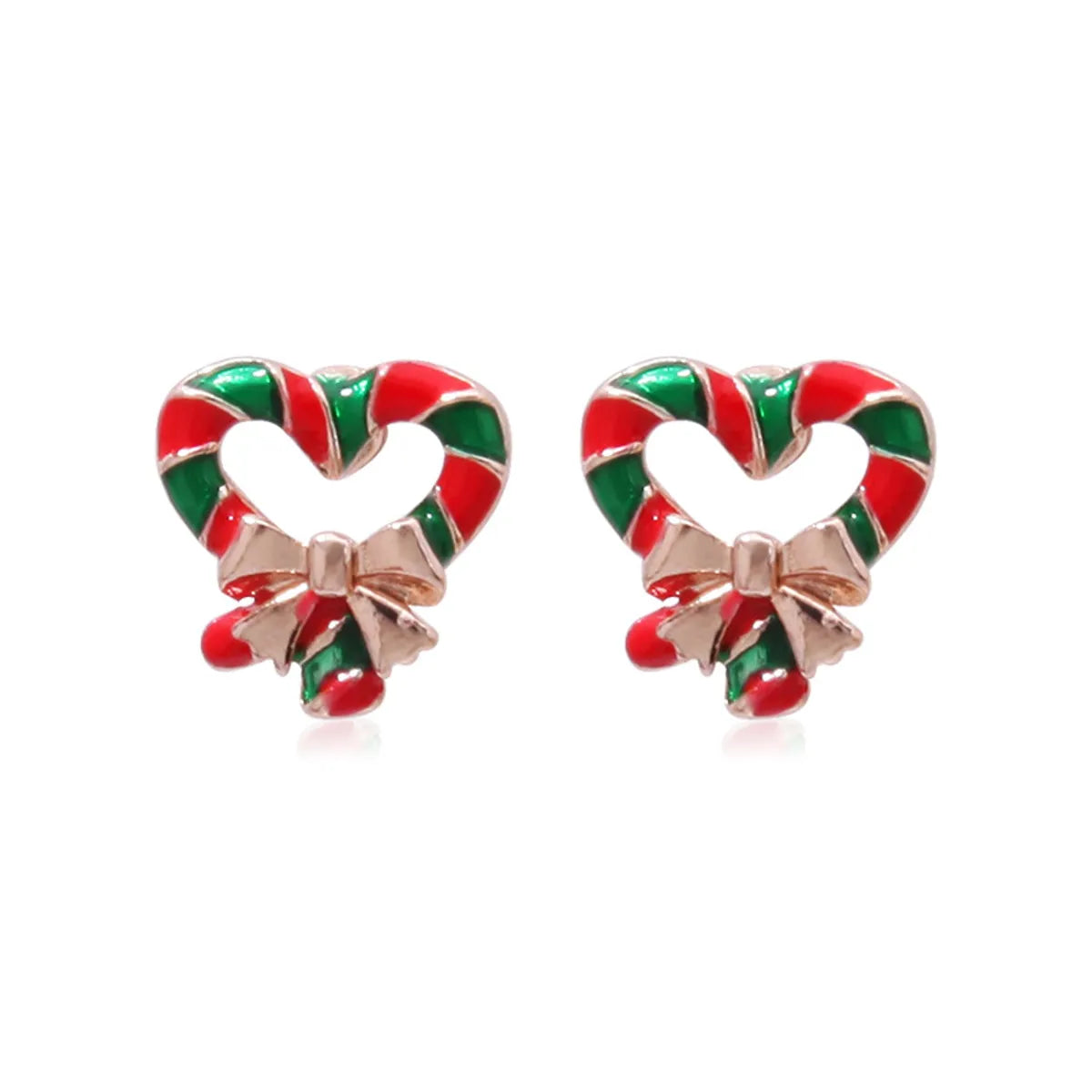 Fashion Christmas Tree Bell Snowflake Alloy Rhinestones Ear Studs