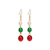 Fashion Christmas Tree Flamingo Alloy Plating Inlay Artificial Gemstones Women'S Drop Earrings 1 Pair