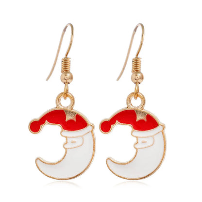 Fashion Christmas Tree Flamingo Alloy Plating Inlay Artificial Gemstones Women'S Drop Earrings 1 Pair