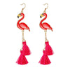 Fashion Christmas Tree Flamingo Alloy Plating Inlay Artificial Gemstones Women'S Drop Earrings 1 Pair