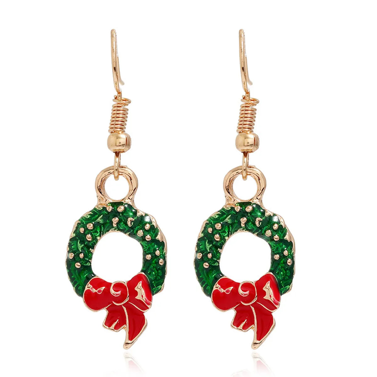 Fashion Christmas Tree Flamingo Alloy Plating Inlay Artificial Gemstones Women'S Drop Earrings 1 Pair