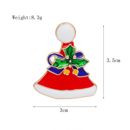 Fashion Christmas Tree Santa Claus Elk Alloy Enamel Rhinestones Unisex Brooches