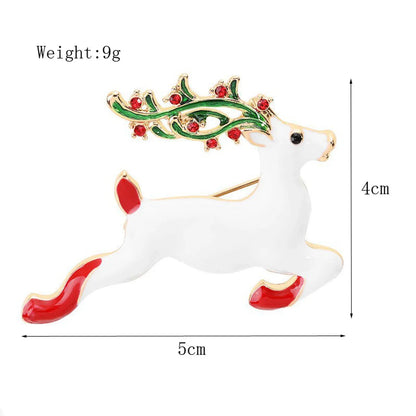 Fashion Christmas Tree Santa Claus Elk Alloy Enamel Rhinestones Unisex Brooches