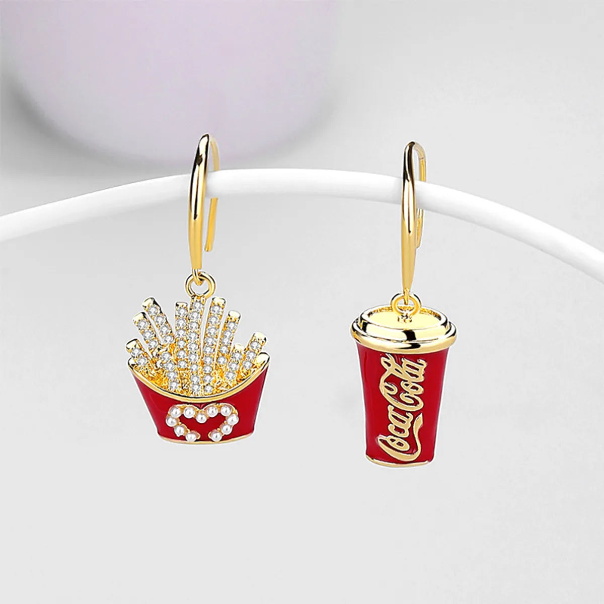 Fashion Christmas Tree Snowman Snowflake Alloy Enamel Rhinestones Women'S Drop Earrings Ear Studs 1 Pair