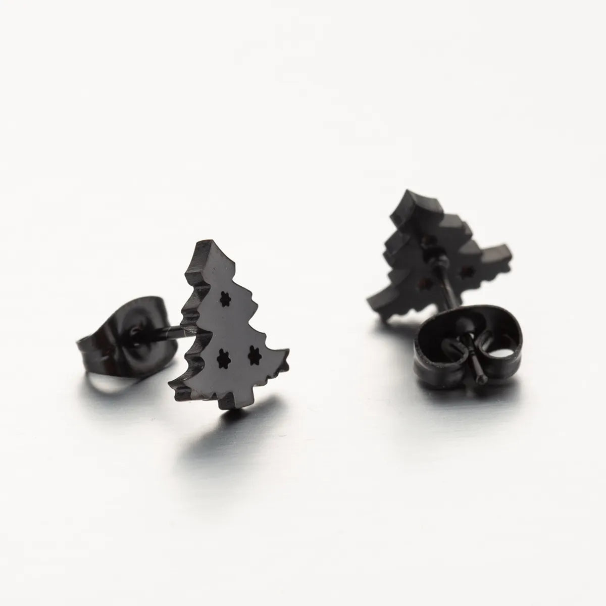 Fashion Christmas Tree Stainless Steel Ear Studs 1 Pair