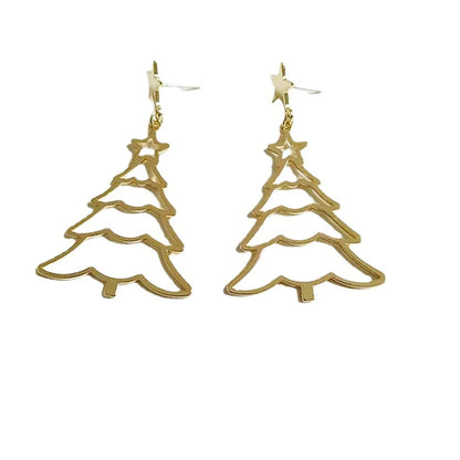 Fashion Christmas Tree Sun Alloy Plating Women's Drop Earrings 1 Pair