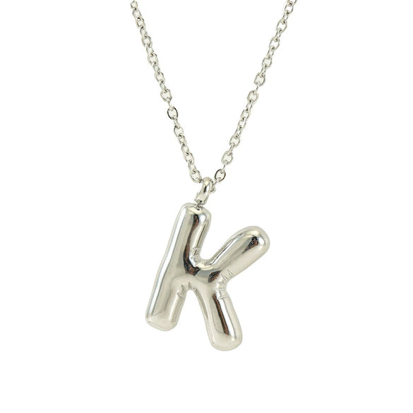Fashion Chubby Letter Pendant Necklace 316L Stainless Steel 316L Stainless Steel Polishing Hiphop Style Unisex
