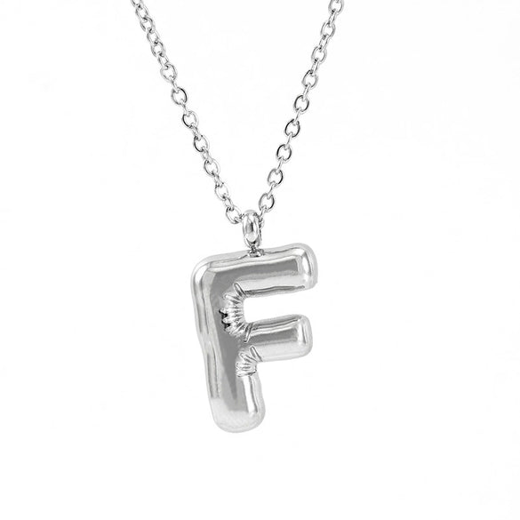 Fashion Chubby Letter Pendant Necklace 316L Stainless Steel 316L Stainless Steel Polishing Hiphop Style Unisex