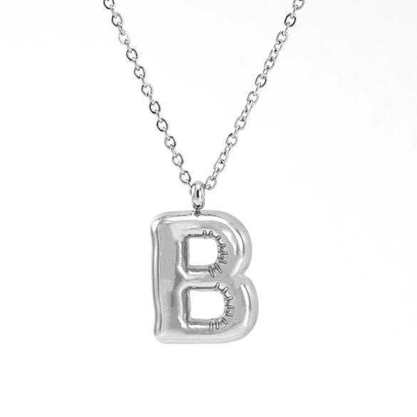 Fashion Chubby Letter Pendant Necklace 316L Stainless Steel 316L Stainless Steel Polishing Hiphop Style Unisex