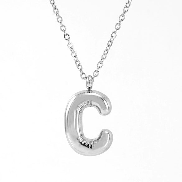 Fashion Chubby Letter Pendant Necklace 316L Stainless Steel 316L Stainless Steel Polishing Hiphop Style Unisex
