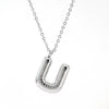 Fashion Chubby Letter Pendant Necklace 316L Stainless Steel 316L Stainless Steel Polishing Hiphop Style Unisex