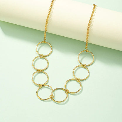 Fashion Circle Alloy Hollow Out Alloy Women'S Choker 1 Piece