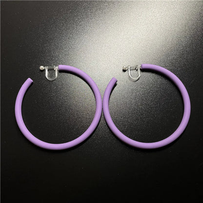 Fashion Circle Arylic Alloy Spray Paint Ear Clips Earrings