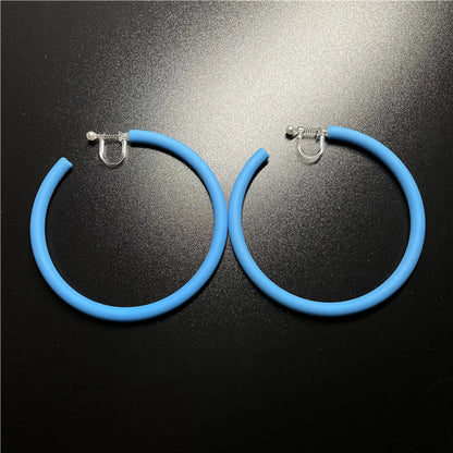 Fashion Circle Arylic Alloy Spray Paint Ear Clips Earrings