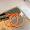 Fashion Circle Arylic Alloy Spray Paint Ear Clips Earrings