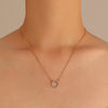 Fashion Circle Copper Necklace Inlay Zircon Copper Necklaces