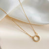 Fashion Circle Copper Necklace Inlay Zircon Copper Necklaces