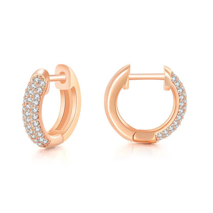 Fashion Circle Copper Plating Zircon Earrings 1 Pair