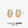 Fashion Circle Earrings Geometric Stainless Steel Electroplating Design For Women