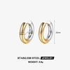 Fashion Circle Earrings Geometric Stainless Steel Electroplating Design For Women